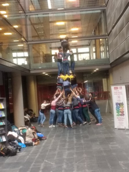 Castellers inside UPF